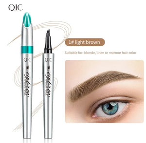 Hochwertiger wasserfester 3D-Microblading-Augenbrauenstift mit 4 Gabelspitzen