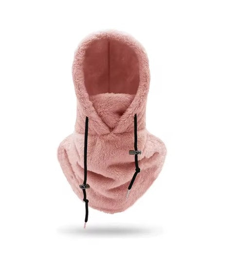 Winddichte Sportmaske mit Sherp-Kapuze für den Winter im Freien