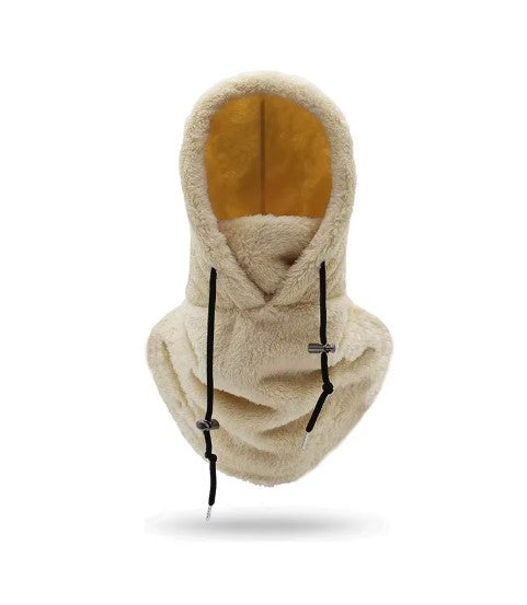 Winddichte Sportmaske mit Sherp-Kapuze für den Winter im Freien