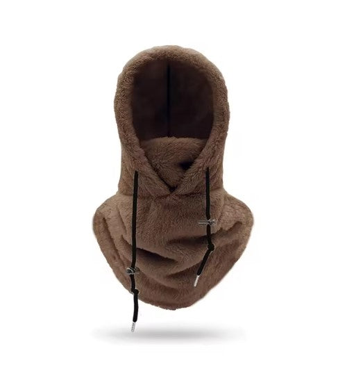 Winddichte Sportmaske mit Sherp-Kapuze für den Winter im Freien